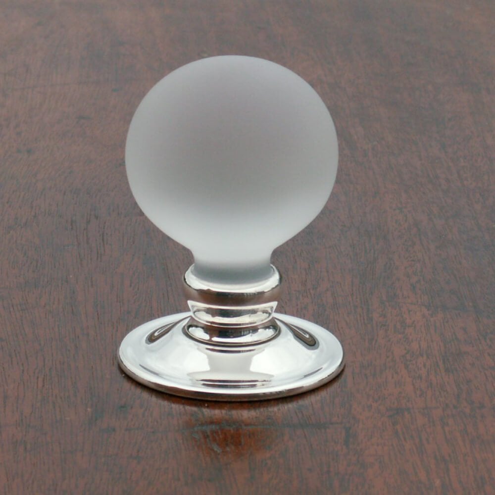 Frosted Clear Balloon Handmade Glass Door Knobs
