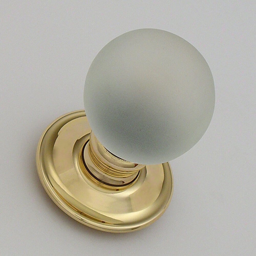 Frosted Clear Balloon Handmade Glass Door Knobs