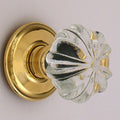 Clear Pumpkin Handmade Glass Door Knobs