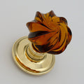 Amber Whirl Handmade Glass Door Knobs