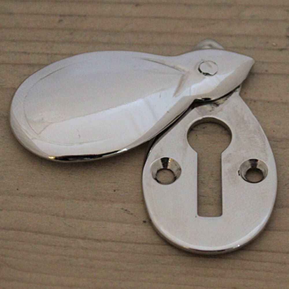 Nickel Art Nouveau Escutcheon