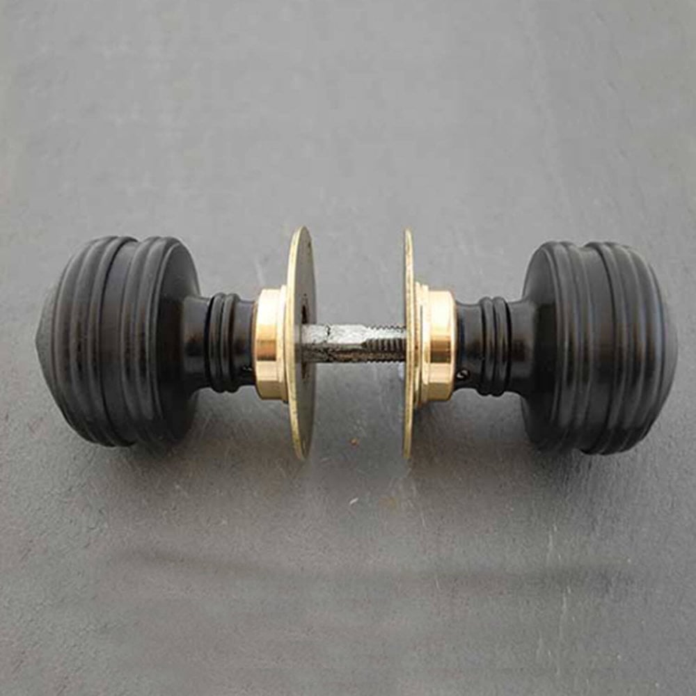 Victorian Royal Ebonised Door Knobs