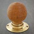 Oak Classic Beehive Door Knobs
