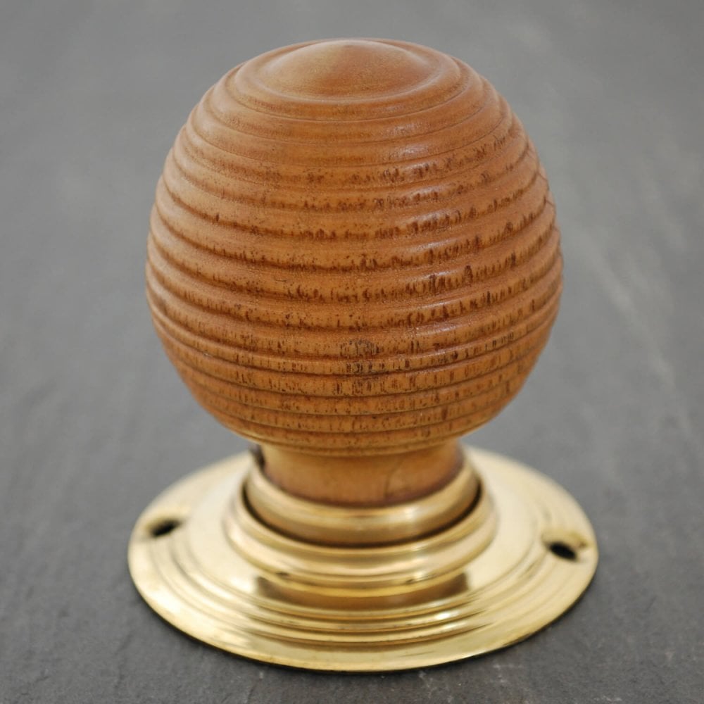 Oak Classic Beehive Door Knobs
