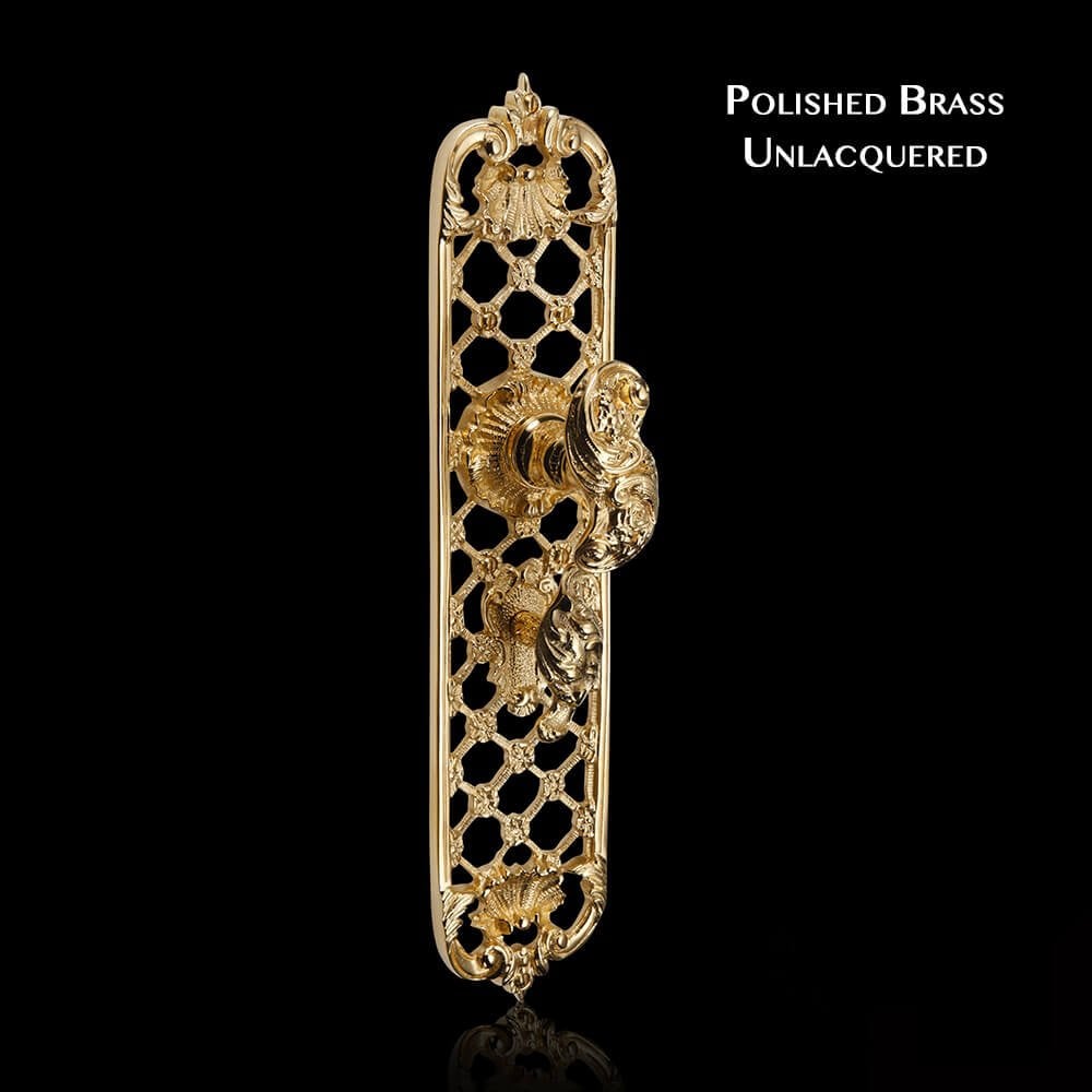 Louis XV Door Knob on Trellis Backplate