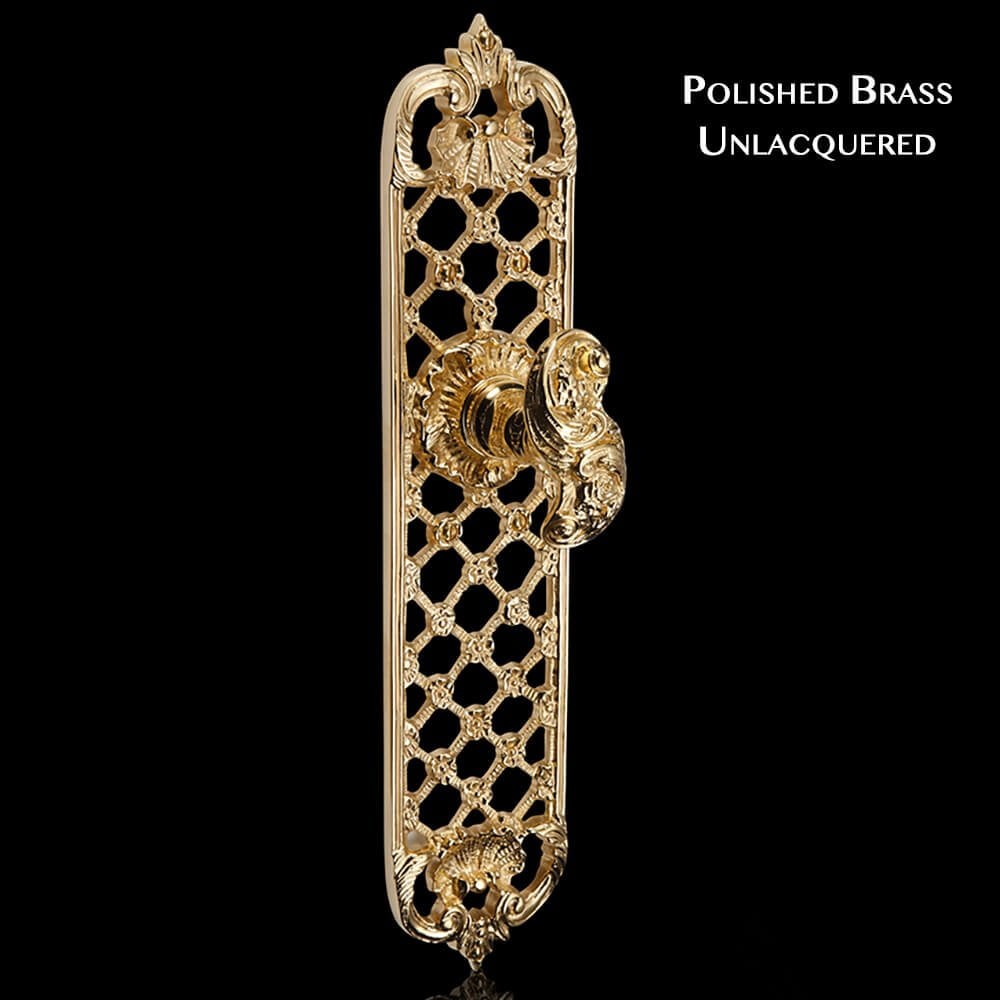Louis XV Door Knob on Trellis Backplate