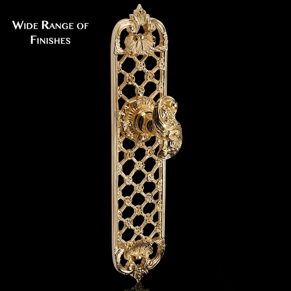 Louis XV Door Knob on Trellis Backplate