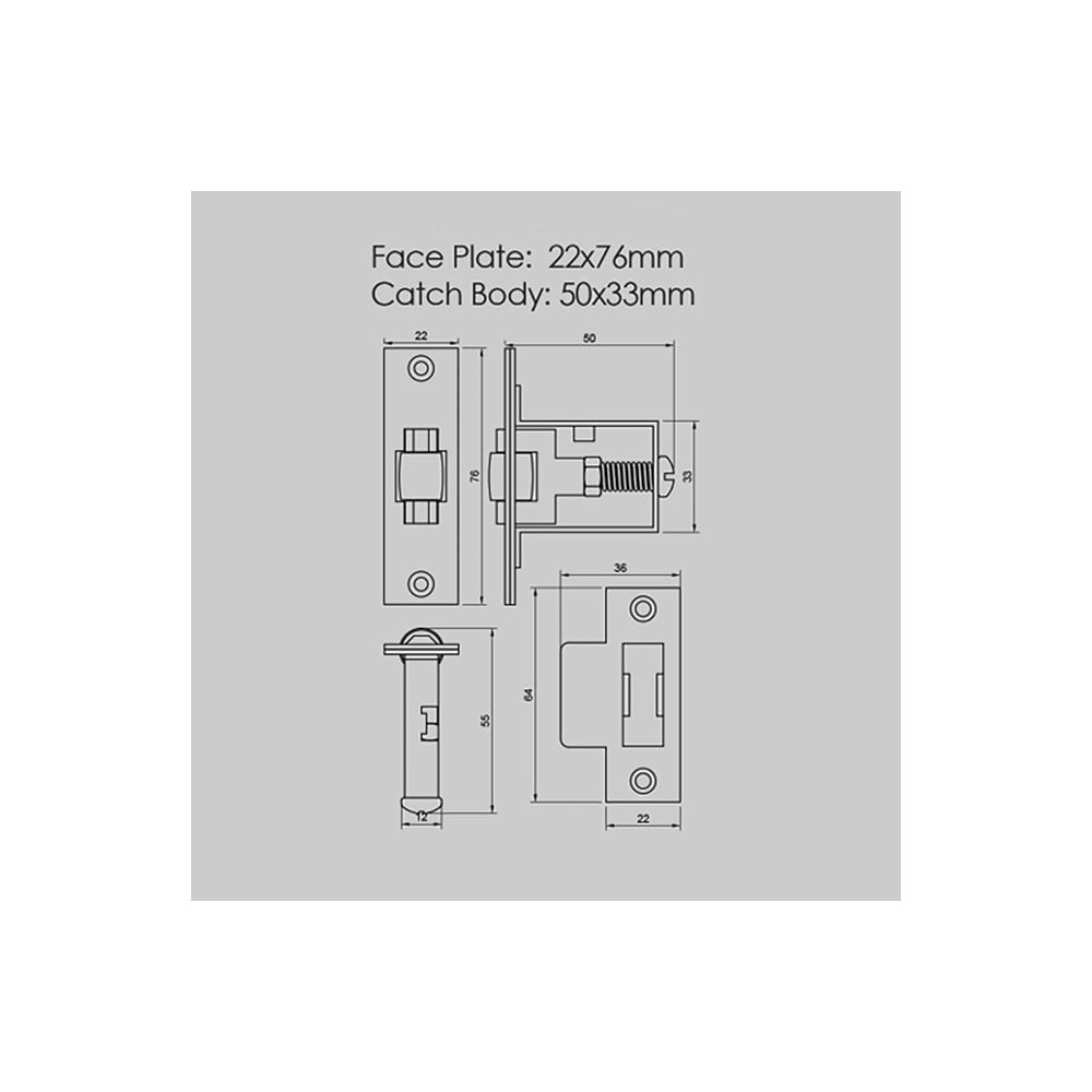 Roller Bolt Catch