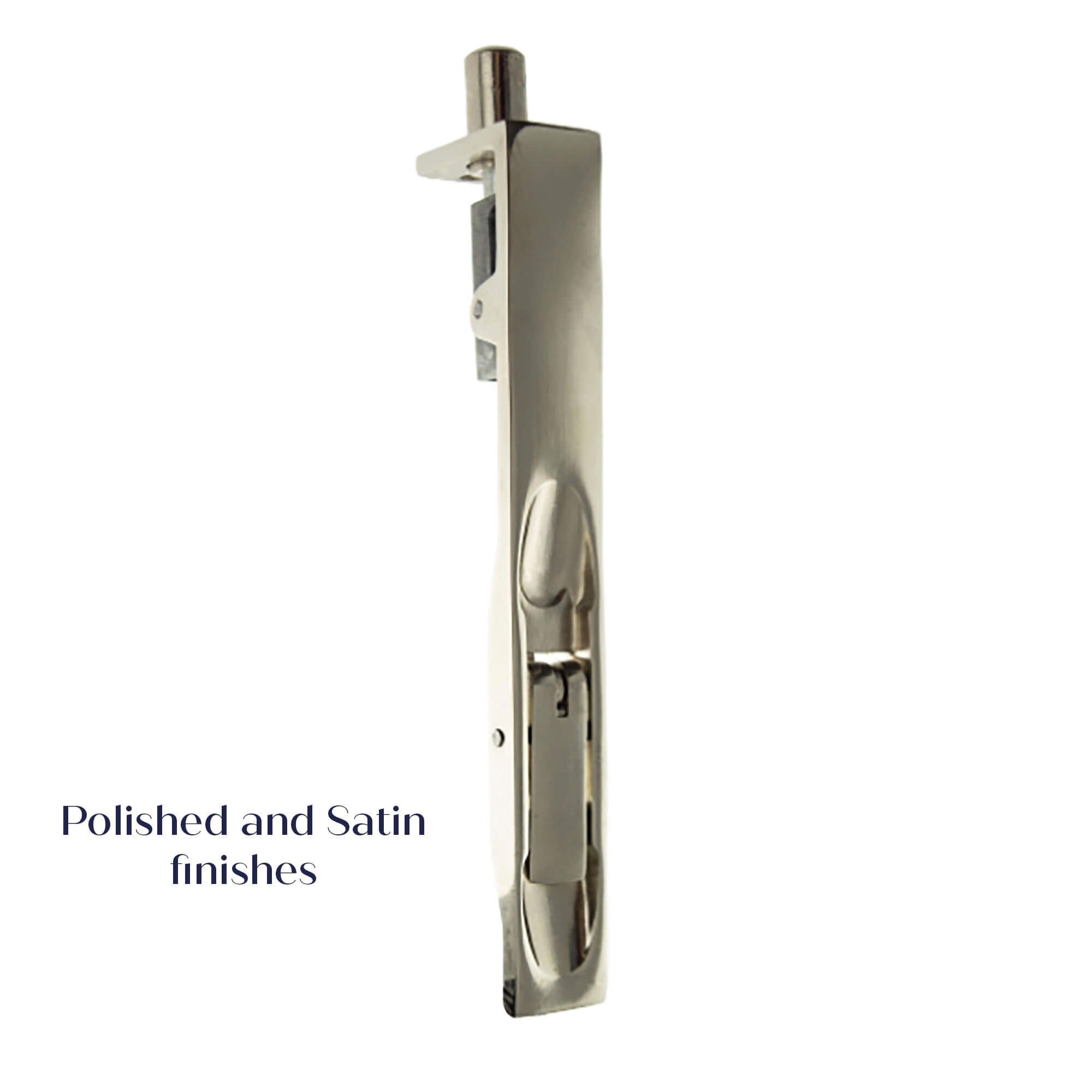 Nickel Lever Action Flush Bolt