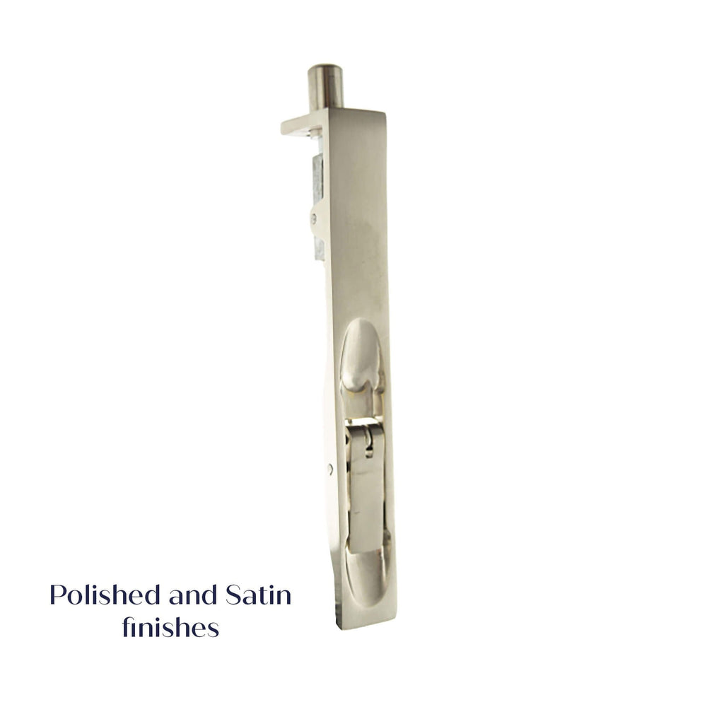 Nickel Lever Action Flush Bolt