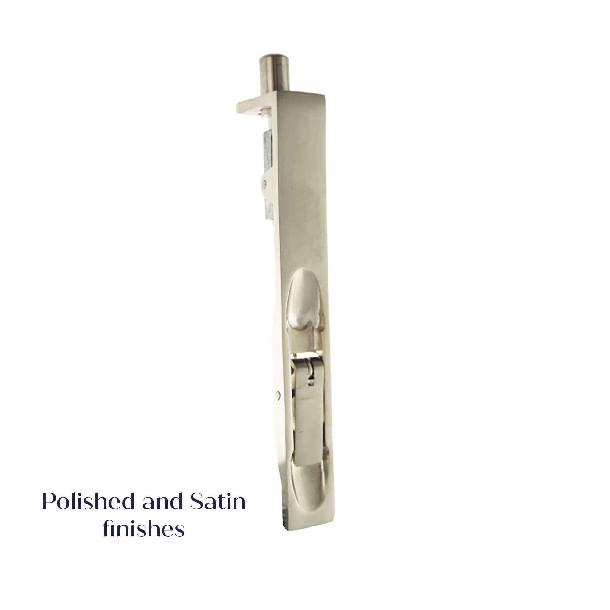 Nickel Lever Action Flush Bolt
