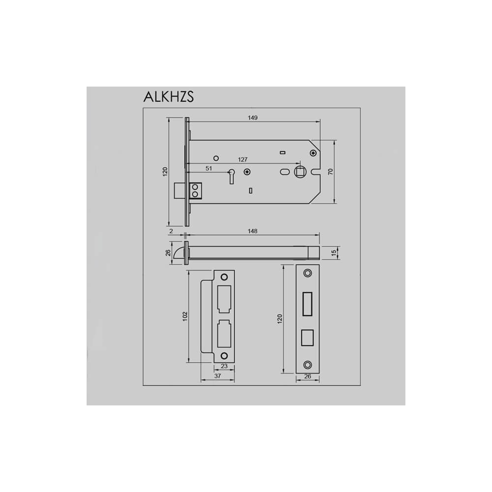 Horizontal 3 Lever Sashlock