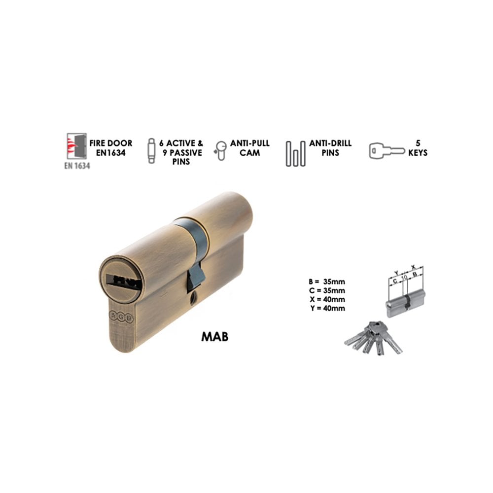 Enhanced Security BS Euro Profile Double Cylinder