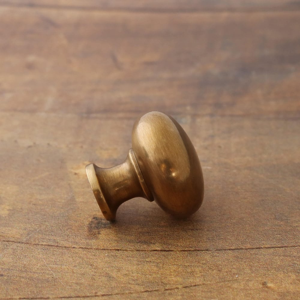 Hatton Cushion Cabinet Knob - Aged Brass