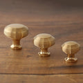 Hatton Reeded Cabinet Knob - Unlacquered Brass