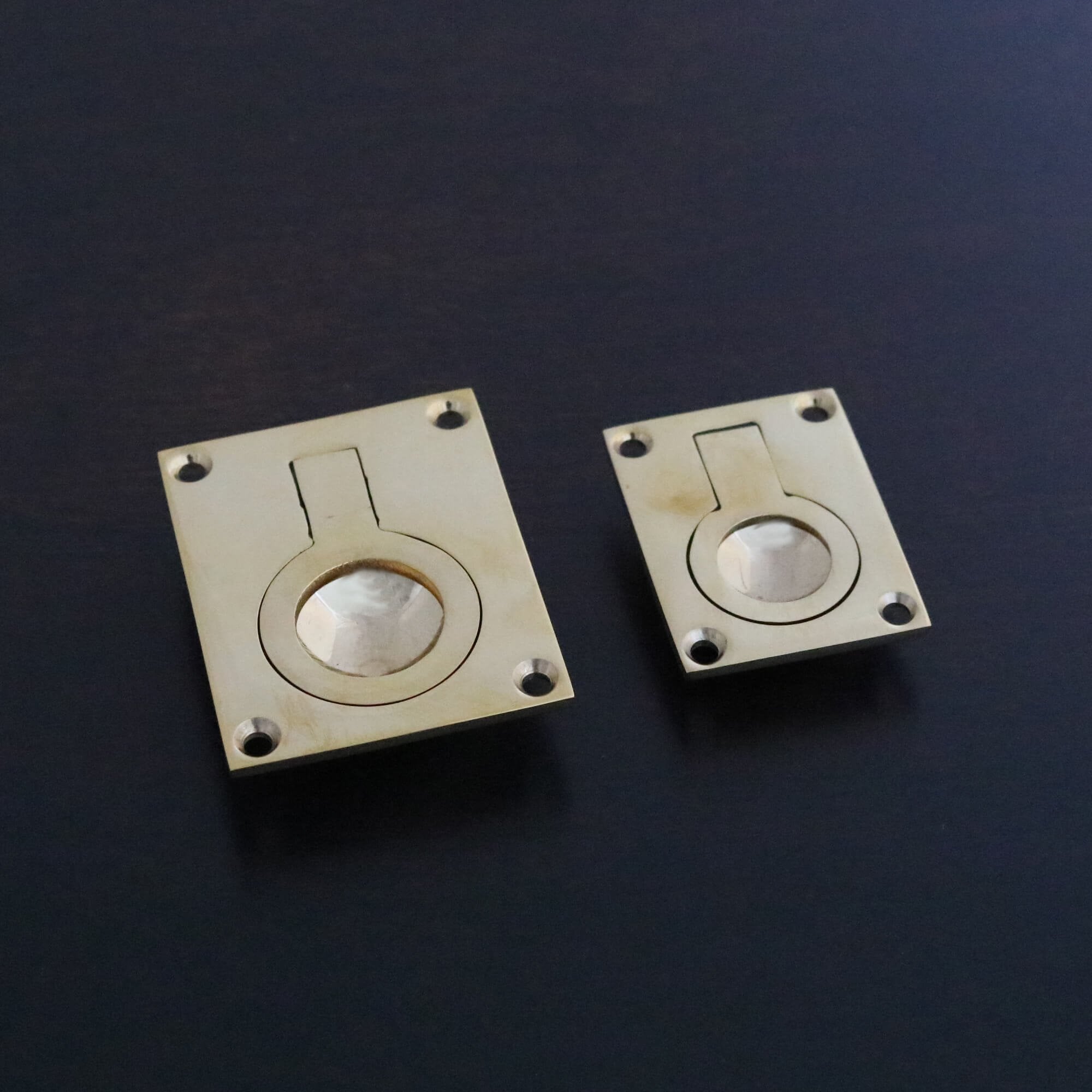 Wrenbury Brass Flush Rings