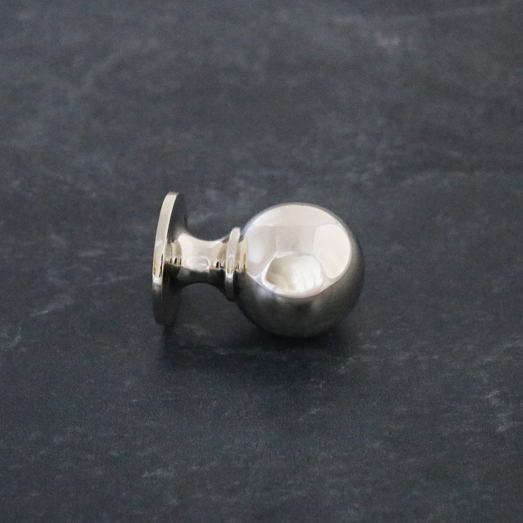 Henley Ball Cupboard Knob - Polished Nickel