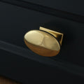Monroe Oval Cupboard Knobs - Unlacquered Brass