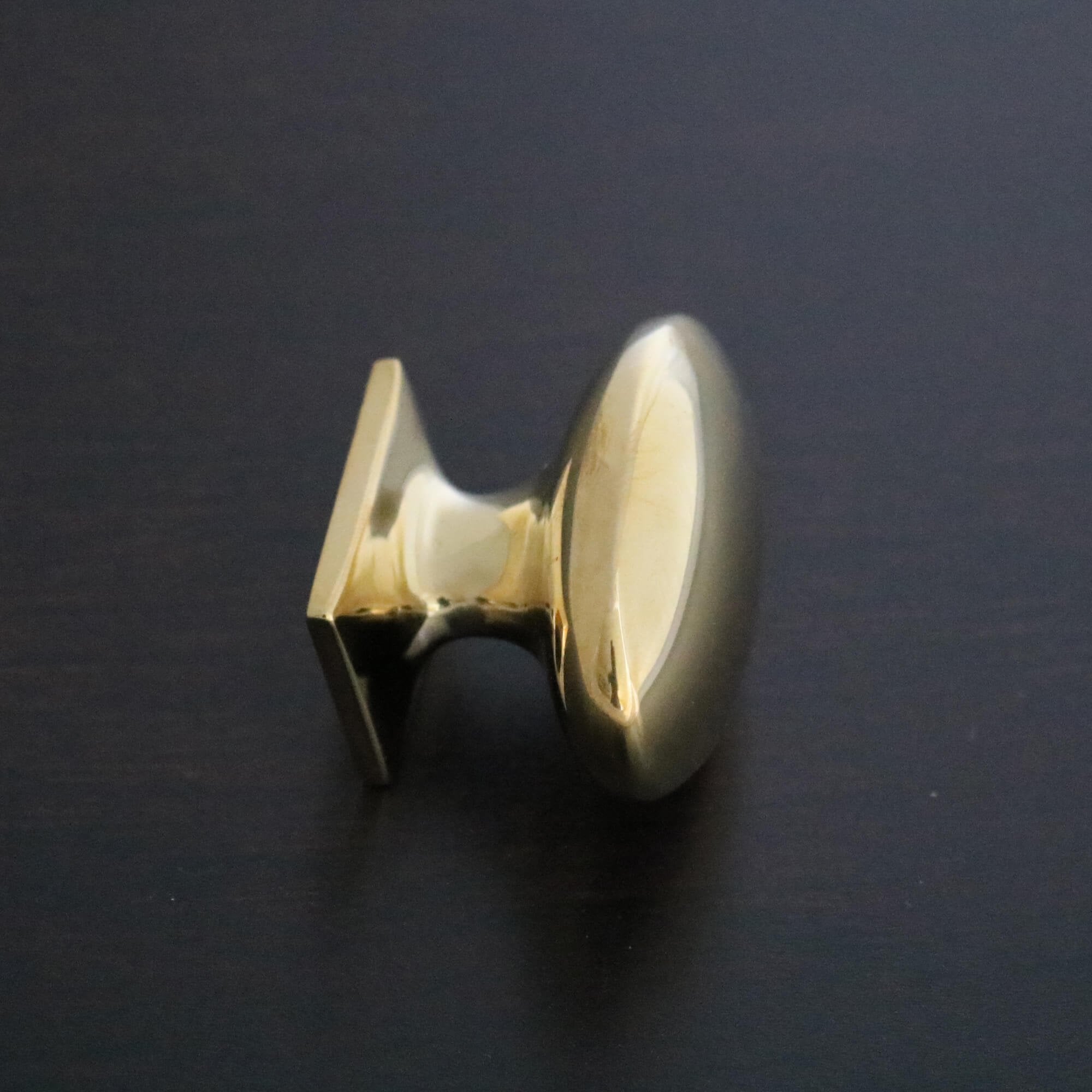 Monroe Oval Cupboard Knobs - Unlacquered Brass