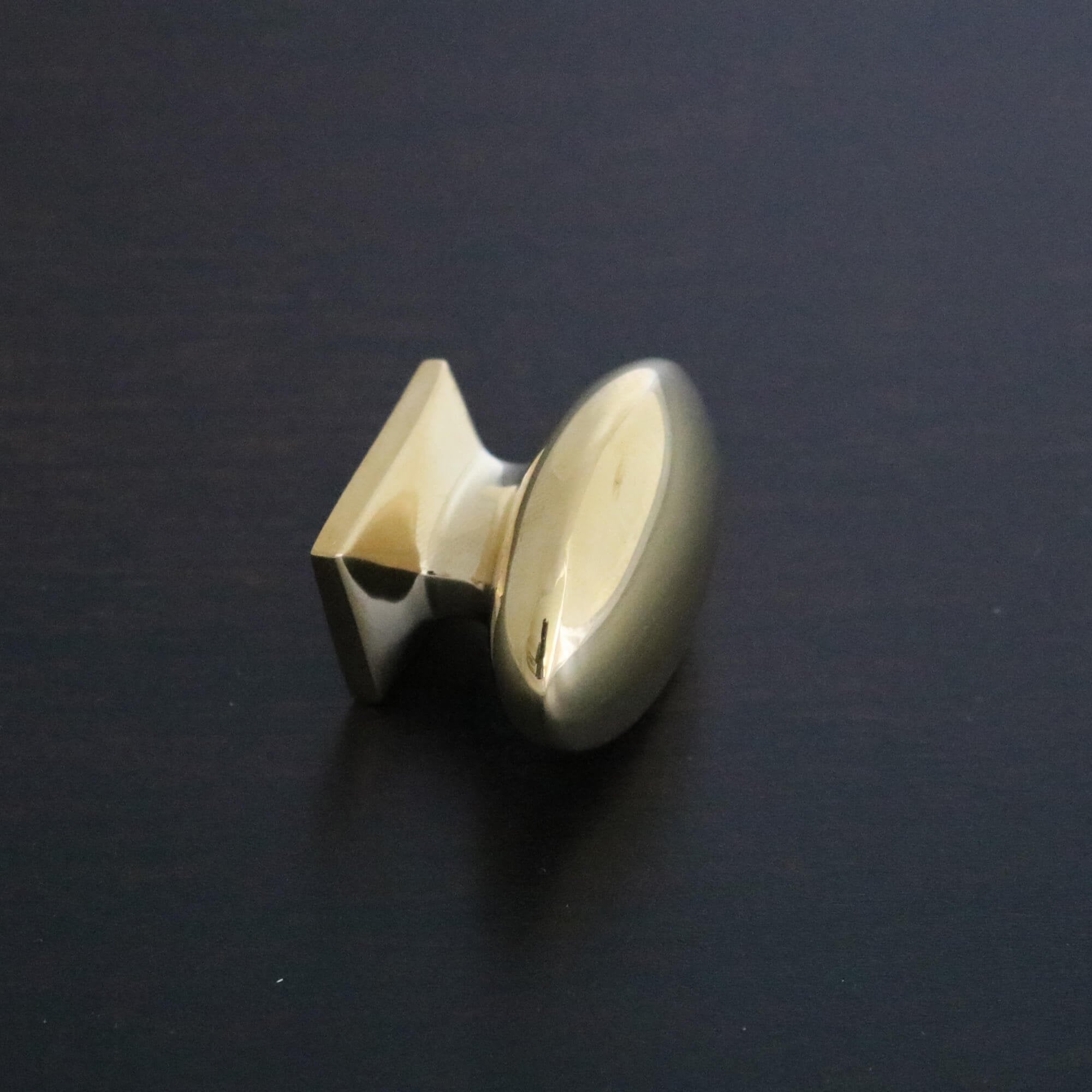 Monroe Oval Cupboard Knobs - Unlacquered Brass