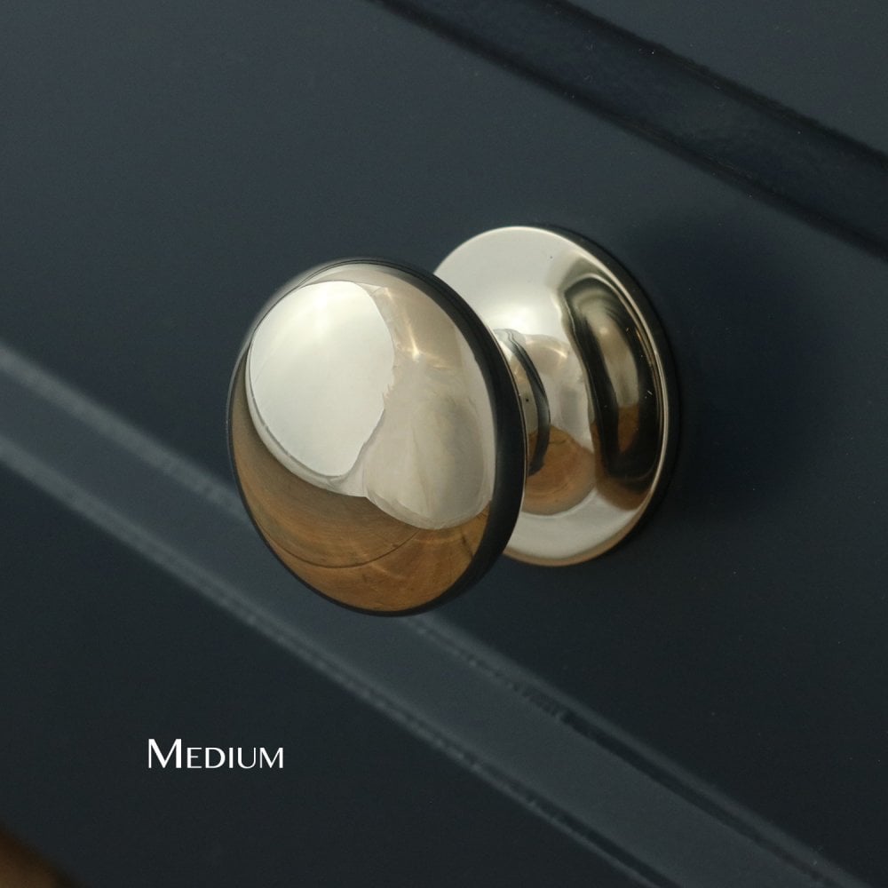 Henley Bun Cabinet Knob - Polished Nickel