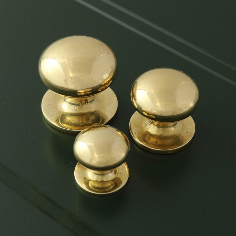 Henley Bun Cabinet Knob - Unlacquered Brass