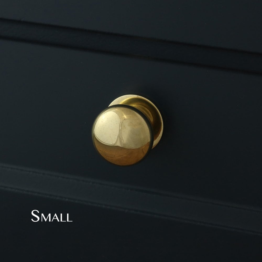 Henley Bun Cabinet Knob - Unlacquered Brass