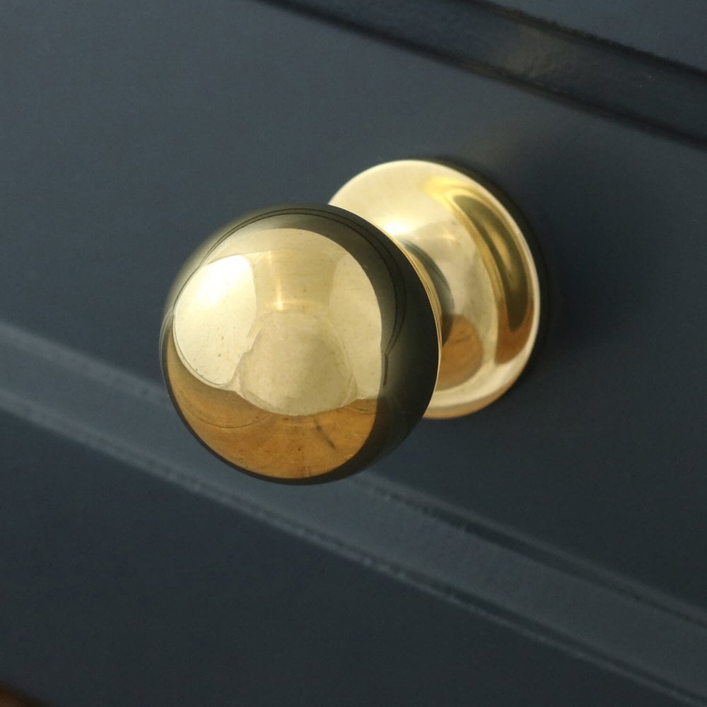 Henley Ball Cupboard Knob - Unlacquered Brass