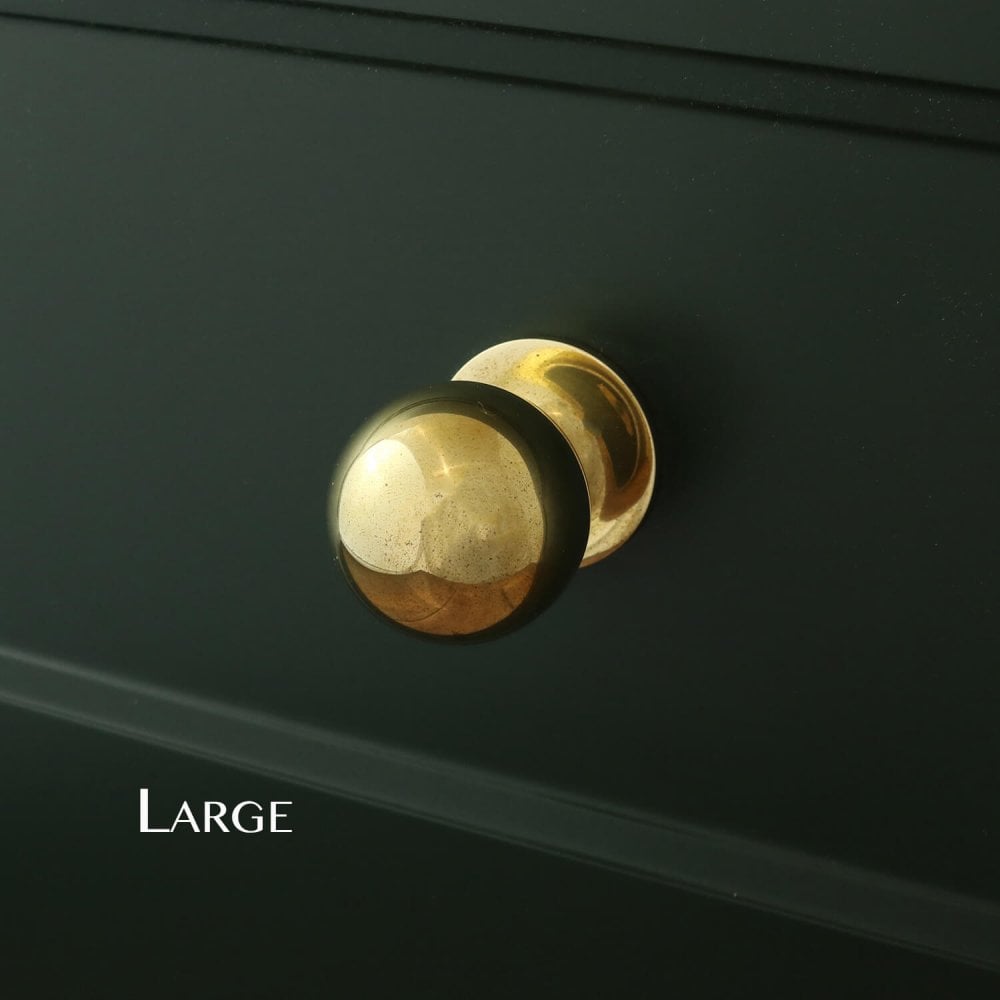 Henley Ball Cupboard Knob - Unlacquered Brass