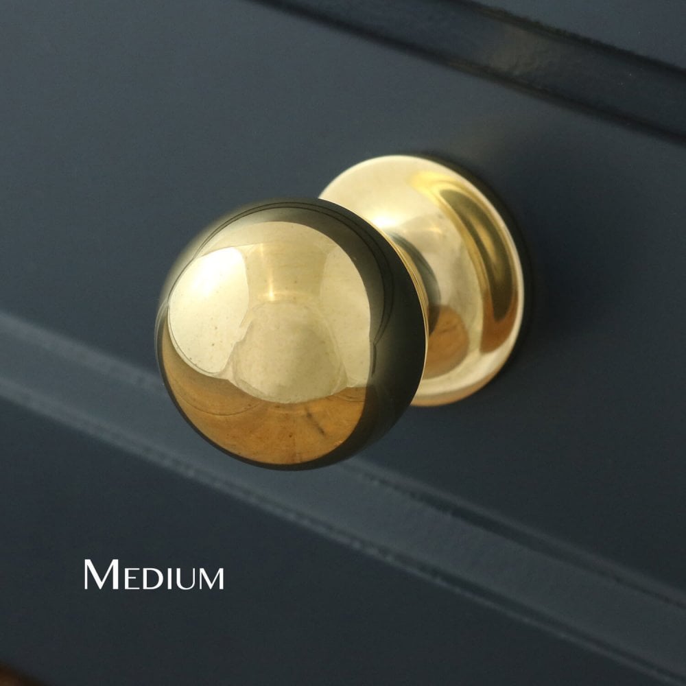 Henley Ball Cupboard Knob - Unlacquered Brass