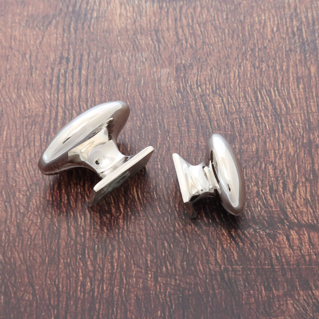 Monroe Oval Cupboard Knobs - Polished Nickel