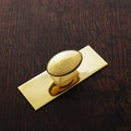Monroe Oval Cupboard Knob on Small Backplate