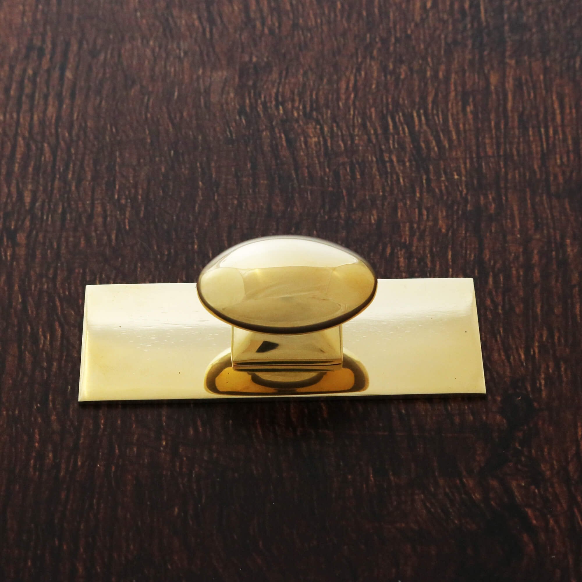 Monroe Oval Cupboard Knob on Small Backplate