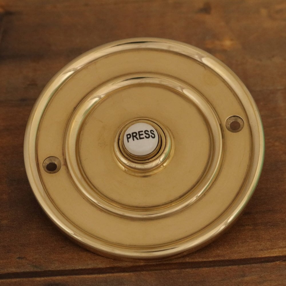 Grand Round Brass Bell Push