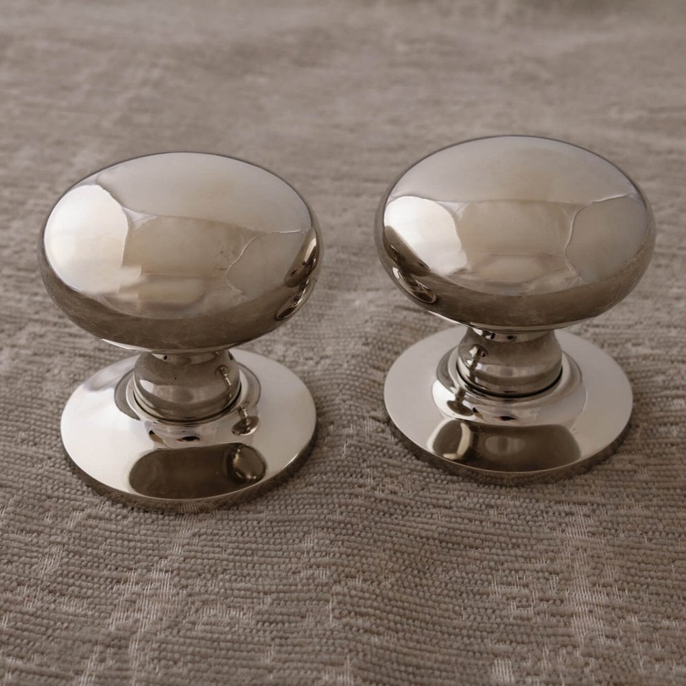 Hatton Polished Nickel Cushion Door Knob