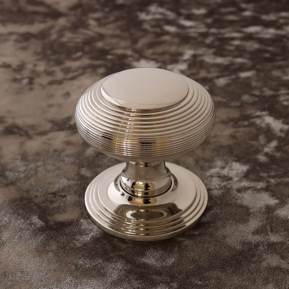 Hatton Polished Nickel Reeded Door Knob