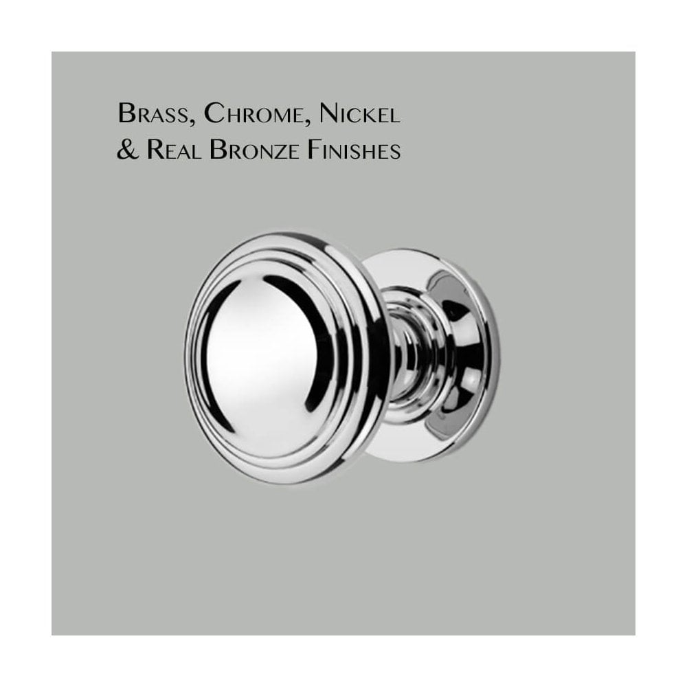 Stepped Round Door Knob on Raised Centre Rose