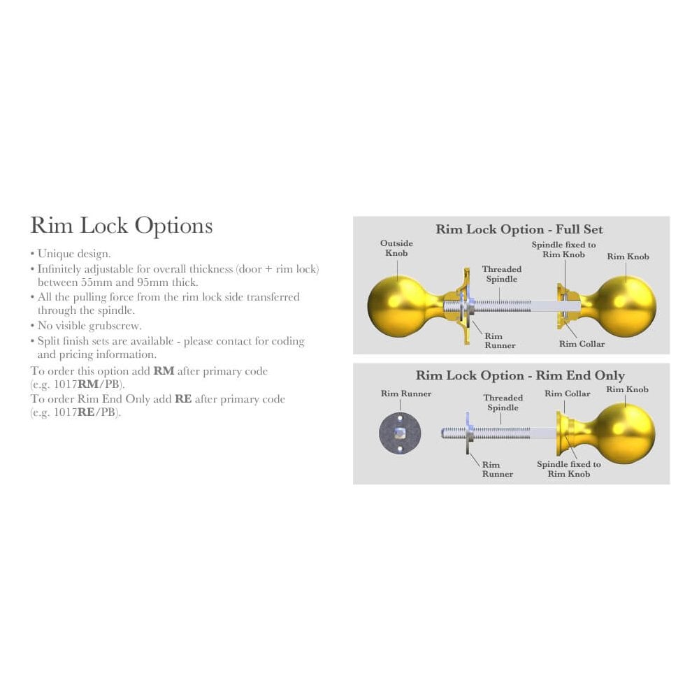 Oval Rim Door Knob
