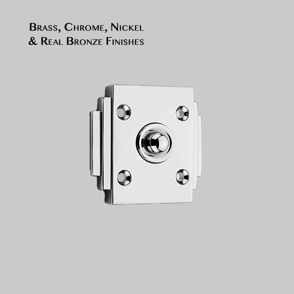 Art Deco Square Edge Bell Push