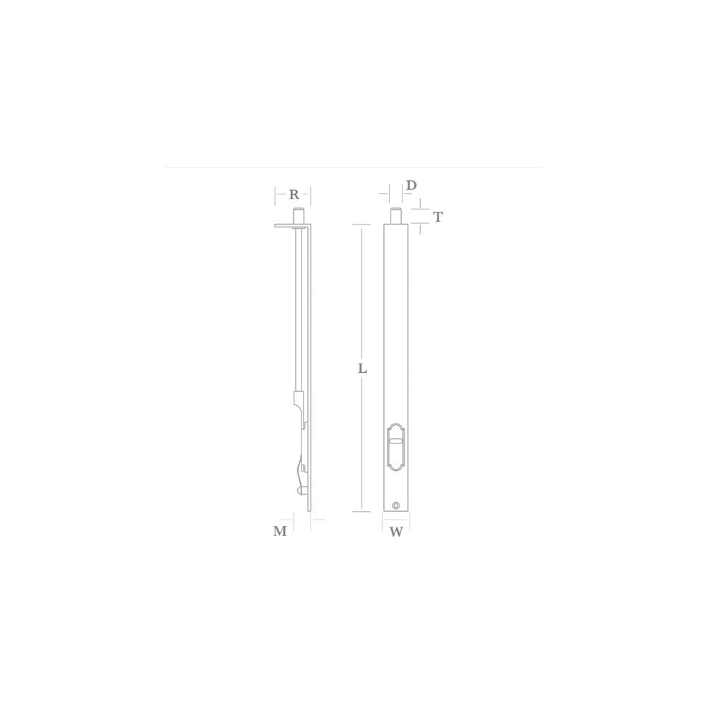 Richmond Sunk Slide Flush Bolt