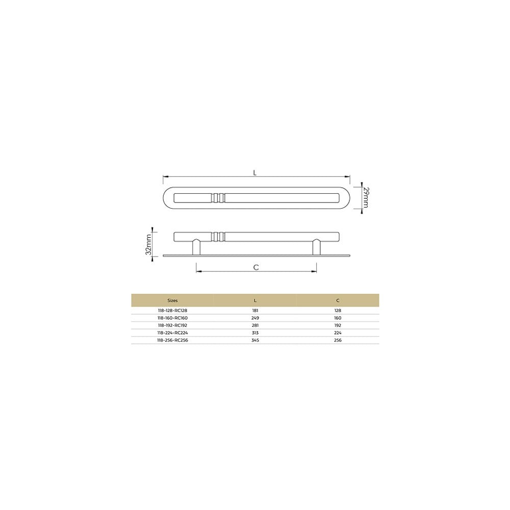 Legacy Cabinet Handle on Backplate