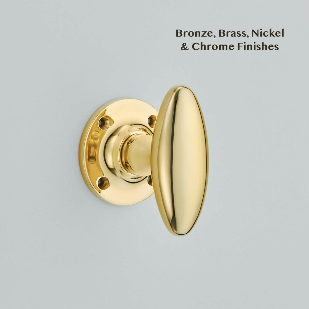 Zeppelin Door Knob on Round Rose