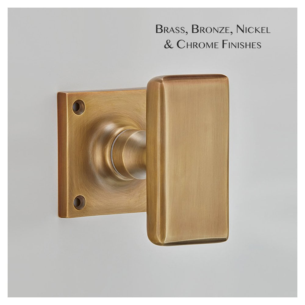 Capital Door Knob on a Square Rose