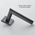 Hex Lever Door Handle on Square Rose