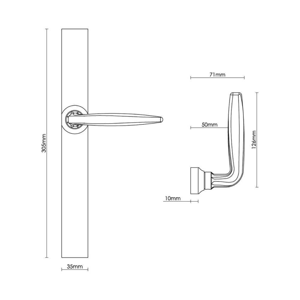 Maine Multipoint Lever on Classic Backplate