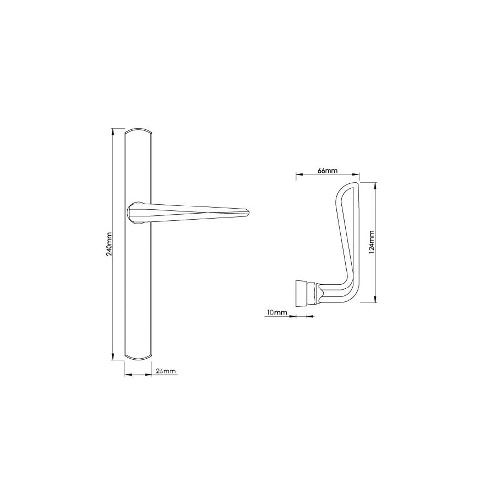 Celeste Multipoint Lever on Arch Backplate