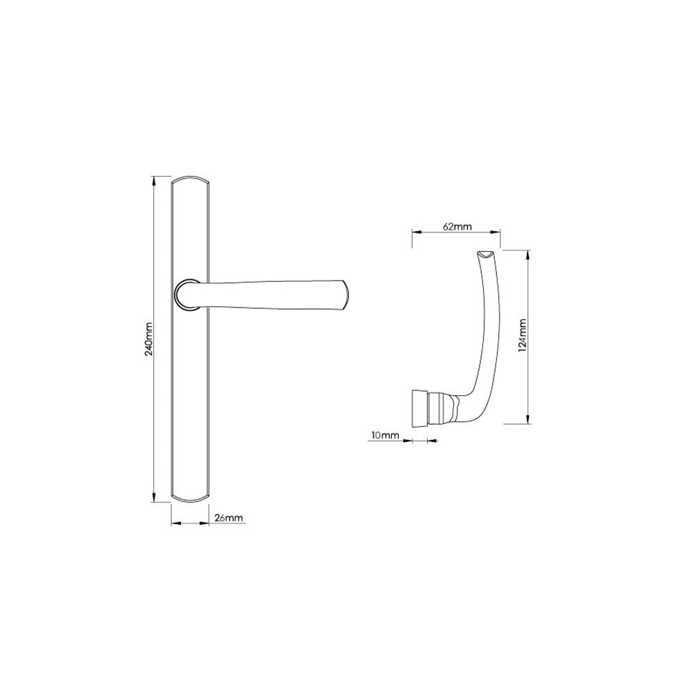 Floe Multipoint Lever on Arch Backplate