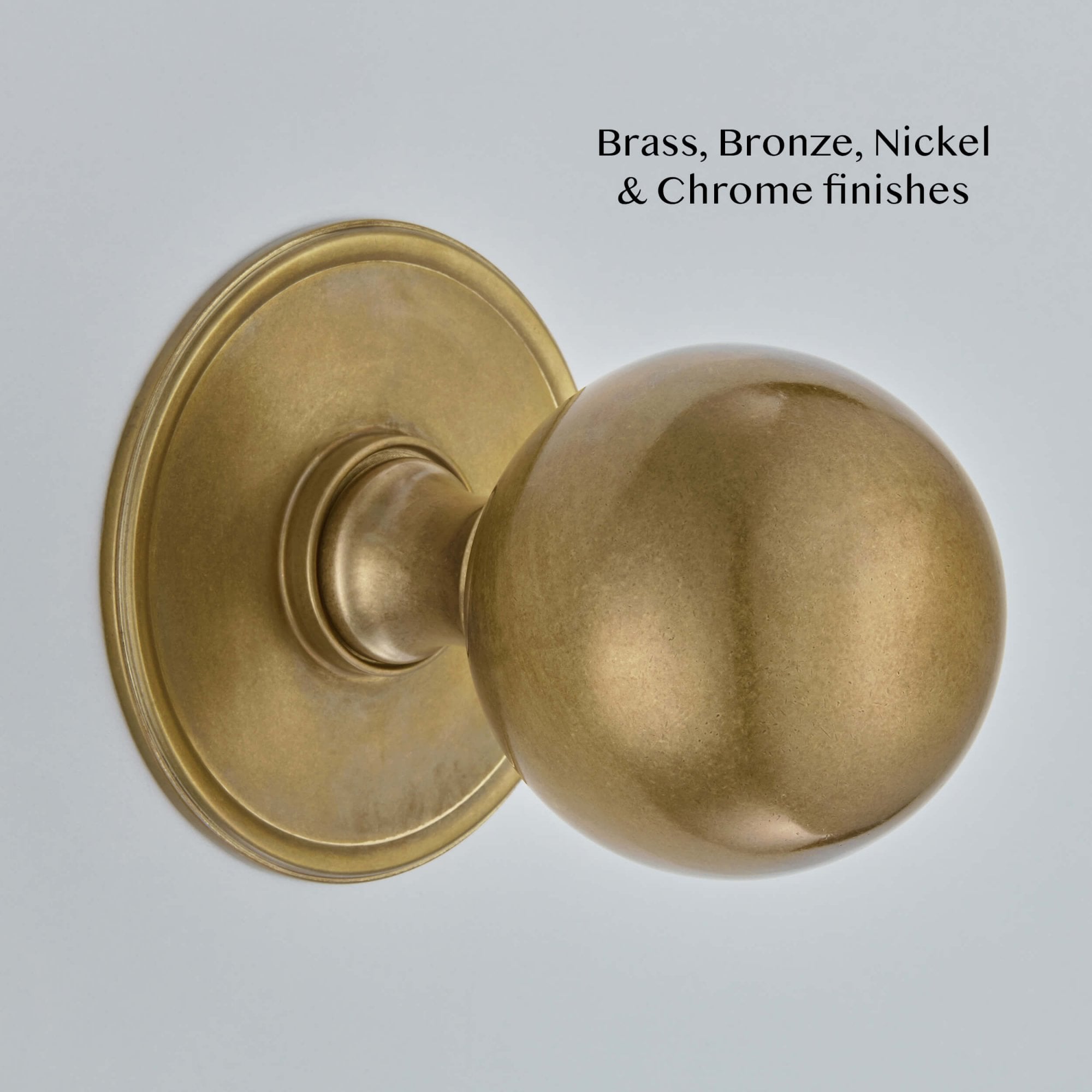 Ball Centre Door Knob Round Rose