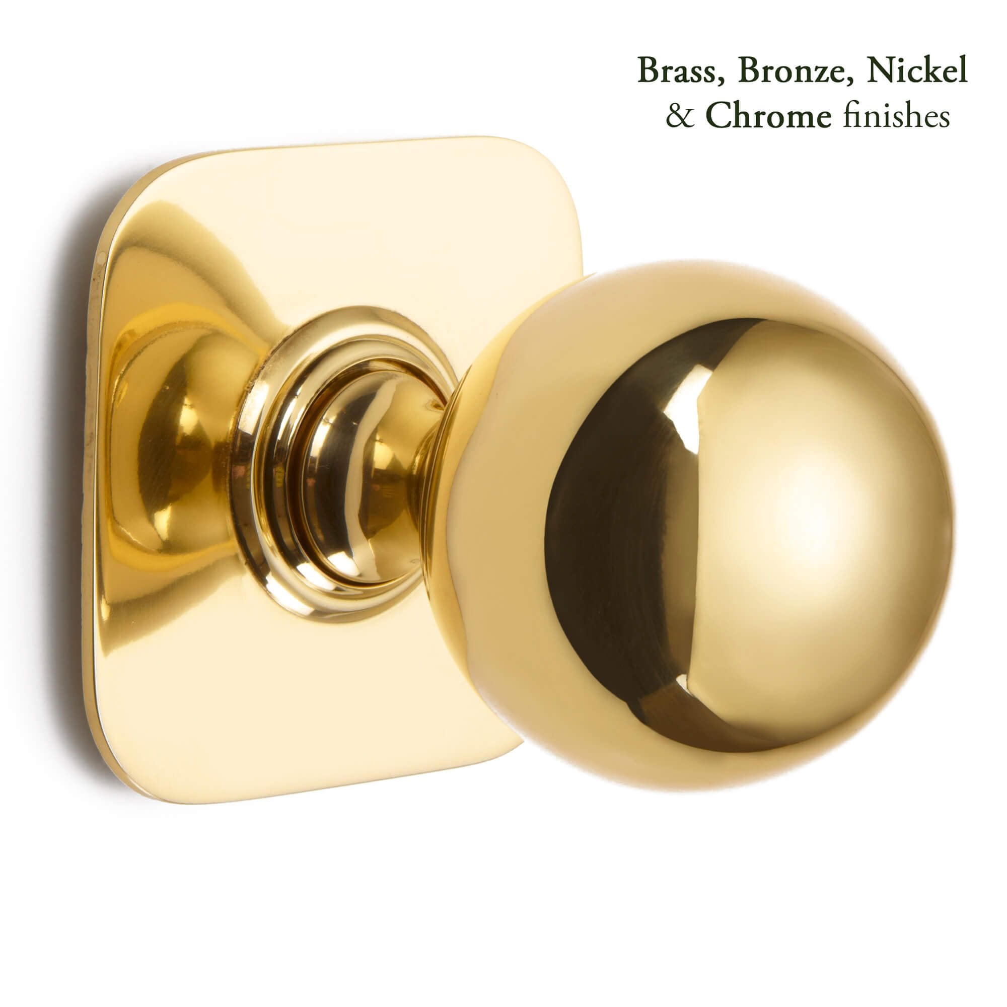 Ball Centre Door Knob Square Rose
