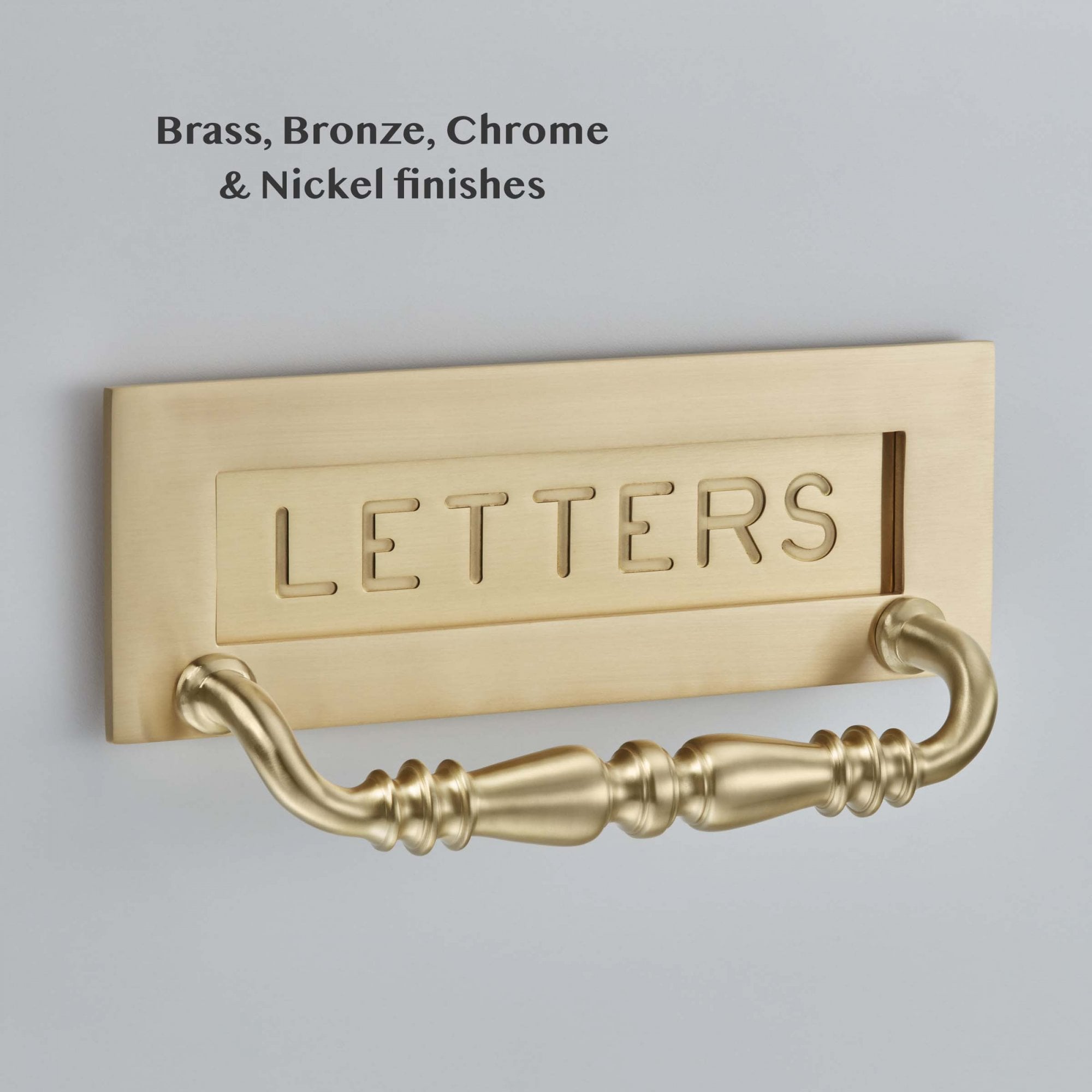 Engraved Letter Plate with Pull Handle